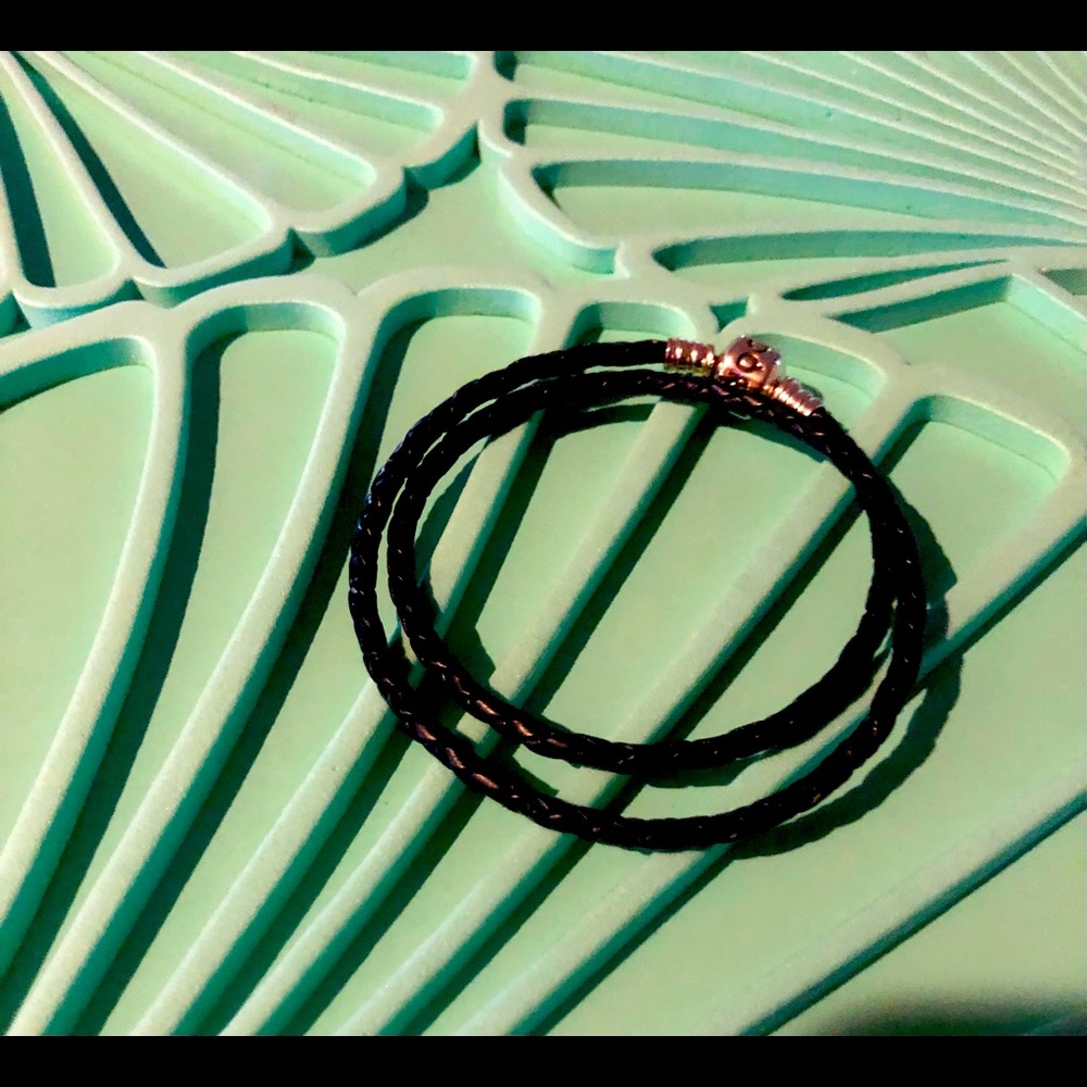 Pandora Double Braided Bracelet Navy Blue
